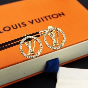 Louis Vuitton Gold and Silver Circle Earrings